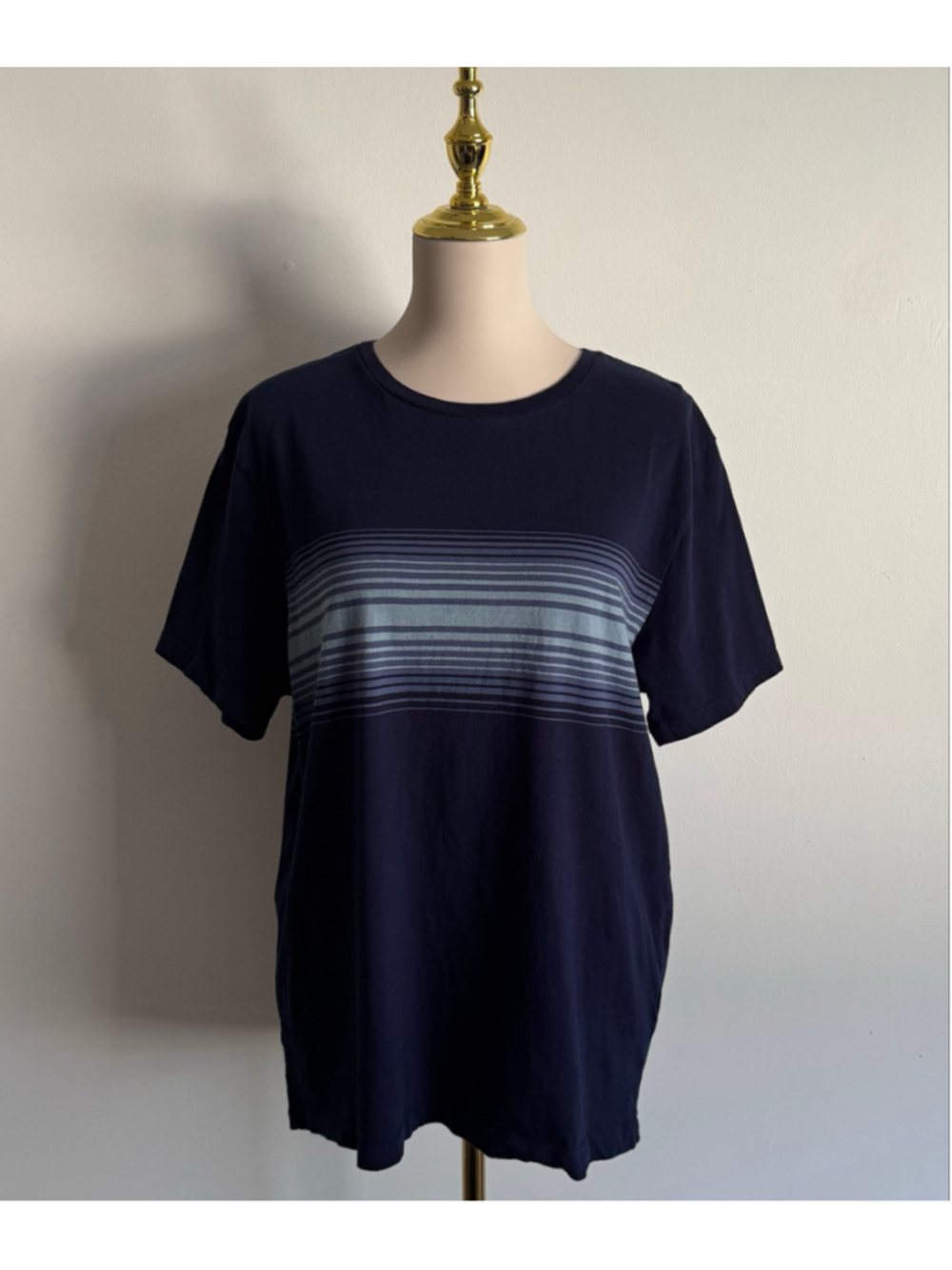Men's Old Navy Striped Short Sleeve T-Shirt Navy Blue Size L